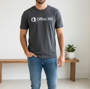 Microsoft Office 365 T-shirt Y2K Nerd Silicon Valley Extra Large Gray
